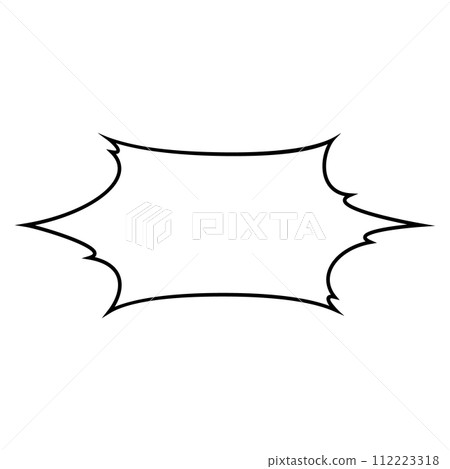 [Single item] A simple speech bubble that can be used to express surprise, screams, and screams 112223318