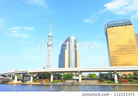 Scenery of Tokyo Skytree and Sumida River, Sumida Ward, Tokyo Scenery of Tokyo Skytree and Sumida River, Sumida Ward, Tokyo 112223355