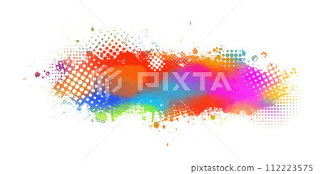 Colored blot object. hand drawing. Not AI, Vector illustration 112223575