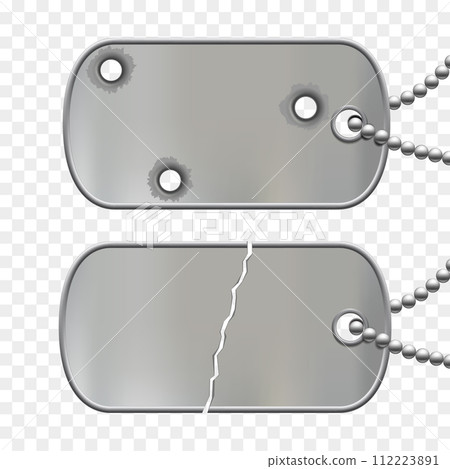 Military metal badge with chain. Military metal badge with chain. 112223891