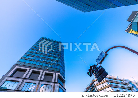 Japan's Tokyo cityscape: Nikkei Stock Average hits record high of 40,000 yen...View of Kabutocho intersection in front of Kayabacho Station = 4th 112224879