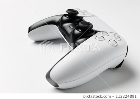 Game console controller white background white background 112224891