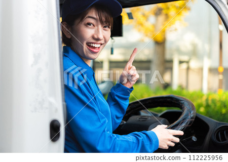 Female truck driver 112225956