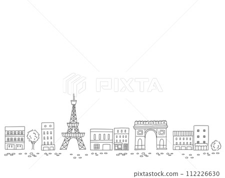 A simple line drawing inspired by Paris A simple line drawing inspired by Paris 112226630