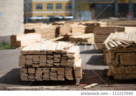 Woodworking industry.Wooden warehouse Woodworking industry.Wooden warehouse 112227049