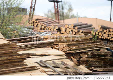 Woodworking factory.Wood in production 112227061
