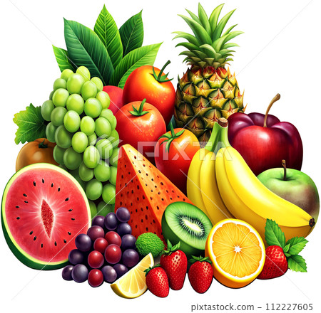 set of fruits 112227605