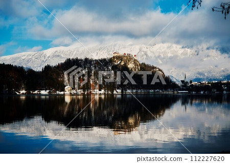 lake bled view on castle lake bled view on castle 112227620