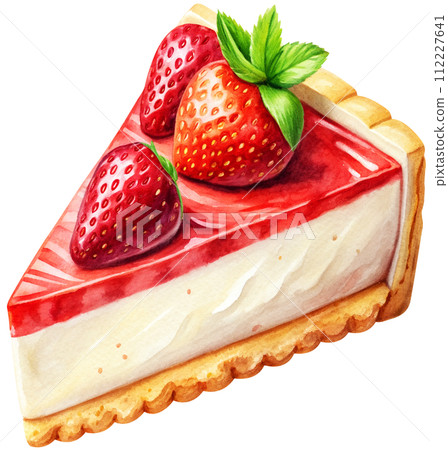 cake with strawberry cake with strawberry 112227641