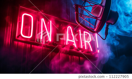 AI-generated content. On Air Colorful Neon Sign 112227905