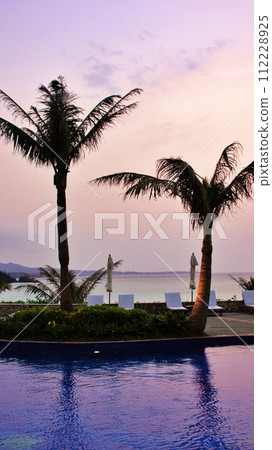 Magic hour at a tropical resort Magic hour at a tropical resort 112228925
