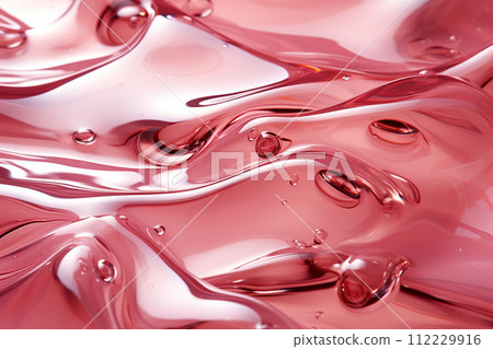 AI-generated content. Liquid hyaluronic gel pink texture. Aging, skin care concept AI-generated content. Liquid hyaluronic gel pink texture. Aging, skin care concept 112229916