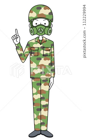 Pointing Ground Self-Defense Force camouflage uniform (protective mask) (male) 112229994