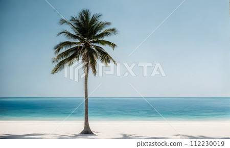 Tranquil Azure Ocean Beach Scene 112230019