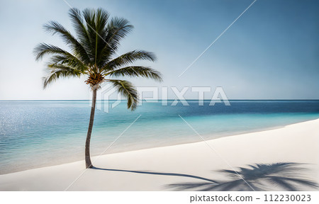 Tranquil Azure Ocean Beach Scene 112230023