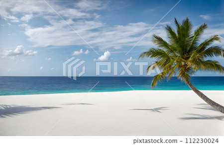 Tranquil Azure Ocean Beach Scene 112230024