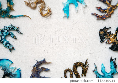 Epoxy Resin Craft with Colorful Abstract Designs. Epoxy resin craft small business 112230934