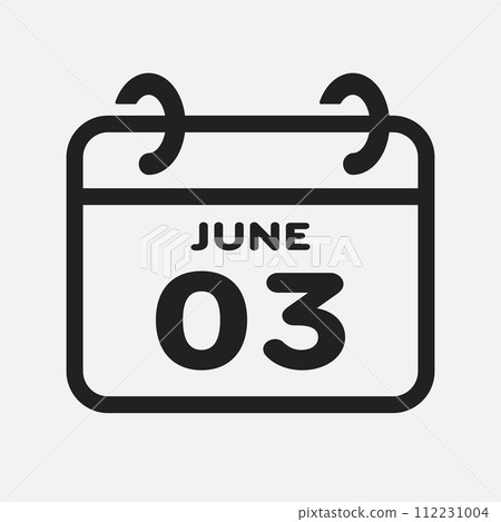 Icon page calendar day - 3 June Icon page calendar day - 3 June 112231004