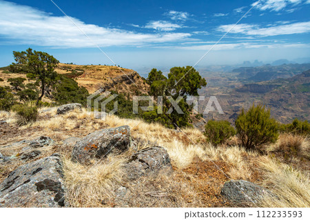 Semien or Simien Mountains National Park, Ethiopia wilderness landscape 112233593