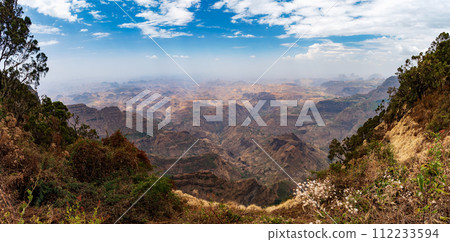 Semien or Simien Mountains National Park, Ethiopia wilderness landscape 112233594