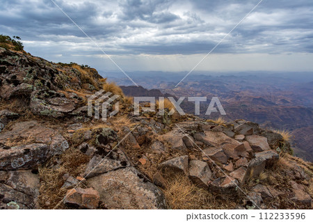 Semien or Simien Mountains National Park, Ethiopia wilderness landscape 112233596
