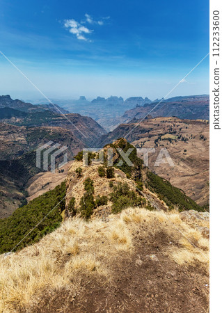 Semien or Simien Mountains National Park, Ethiopia wilderness landscape 112233600