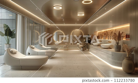 White Chair Next to Bathroom Window 112233780