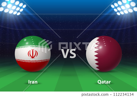 Iran vs Qatar. knockout Semi-final stage Asia 2023, Soccer score Iran vs Qatar. knockout Semi-final stage Asia 2023, Soccer score 112234134
