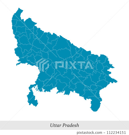 map of Uttar Pradesh is a state of India with districts map of Uttar Pradesh is a state of India with districts 112234151