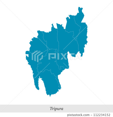 map of Tripura is a state of India with districts 112234152