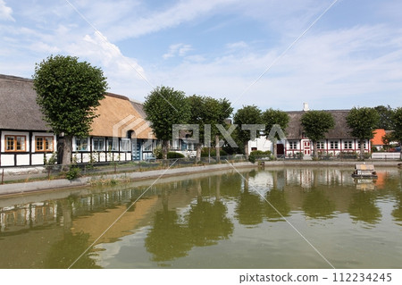 Traditional houses in the village of Nordby in Samso island, Denmark Traditional houses in the village of Nordby in Samso island, Denmark 112234245