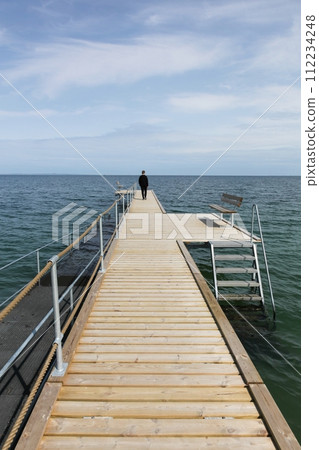 Pontoon at Moesgaard beach in Aarhus, Denmark Pontoon at Moesgaard beach in Aarhus, Denmark 112234248