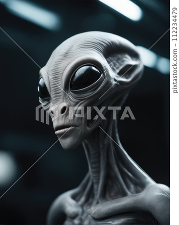 Photography of an ultra realistic Alien in dramatic light Photography of an ultra realistic Alien in dramatic light 112234479
