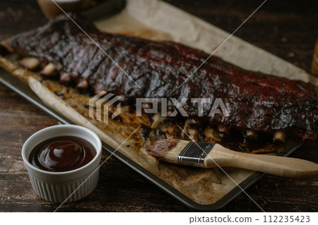 pork spare ribs with bbq sauce pork spare ribs with bbq sauce 112235423