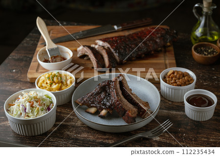 bbq spare ribs with side dishes bbq spare ribs with side dishes 112235434