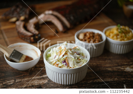 coleswal salad with pork spare ribs coleswal salad with pork spare ribs 112235442