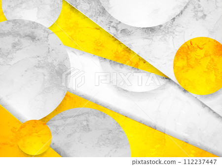 Light grey and yellow grunge abstract background with circles Light grey and yellow grunge abstract background with circles 112237447