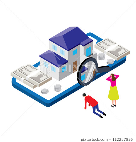 一對男女很傷心,因為他們的房子在網上估價後被低價出售。 一對男女很傷心,因為他們的房子在網上估價後被低價出售。 112237856