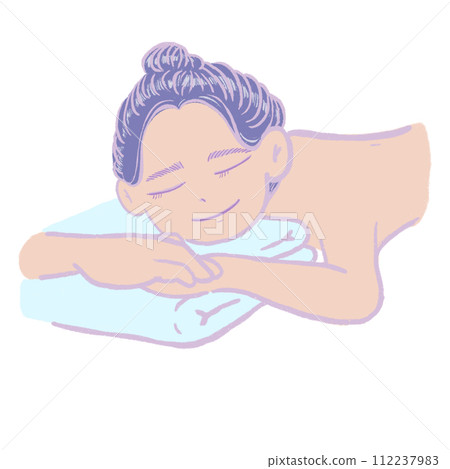 Illustration of a woman receiving a massage 112237983