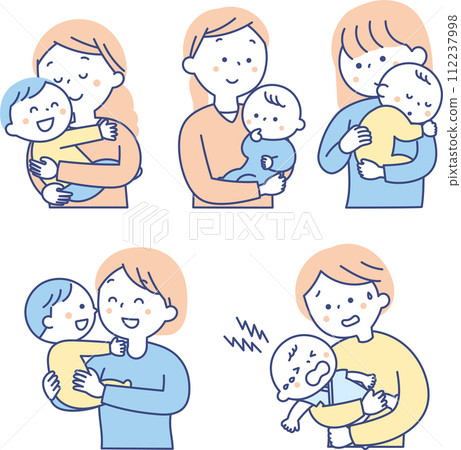 Young mother holding a baby Young mother holding a baby 112237998