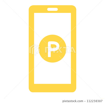 Simple yellow | Point mark smartphone 112238387