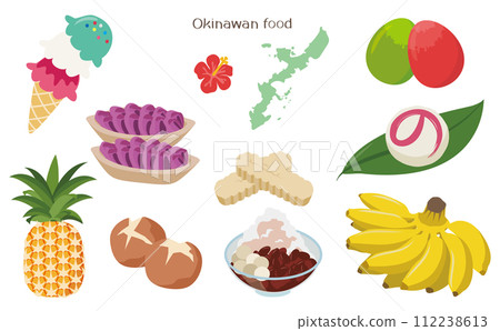 各種沖繩甜點的插圖集 112238613