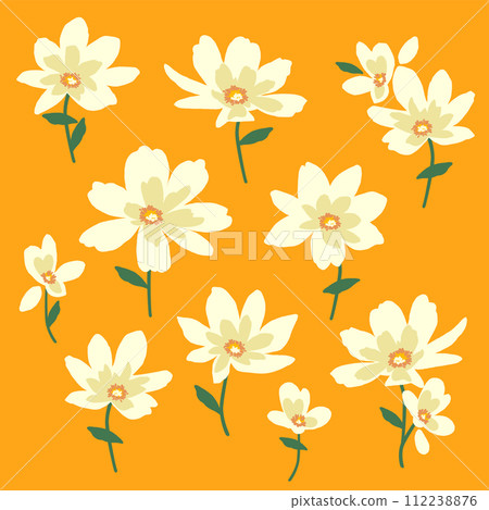 Abstract cute and simple flower material collection, Abstract cute and simple flower material collection, 112238876