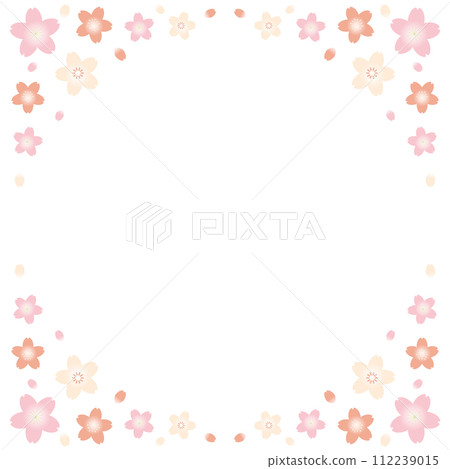 Cute cherry blossom simple frame 112239015
