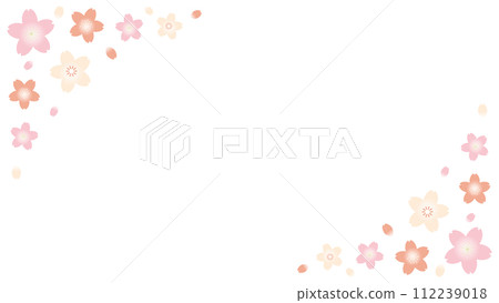 Cute cherry blossom simple frame 112239018