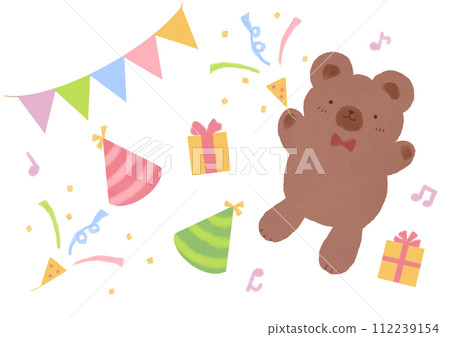 Bear fun party illustration 112239154
