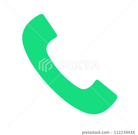 simple green phone icon 112239438