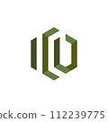 Various abstract polygons are not clear 112239775
