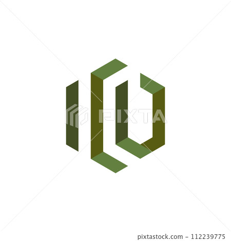 Various abstract polygons are not clear 112239775