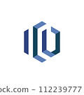 Various abstract polygons are not clear 112239777